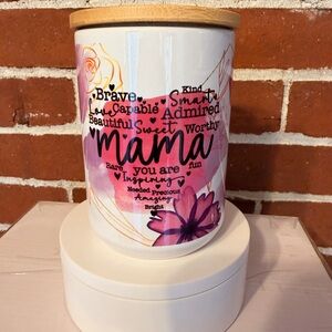 Mama Inspirational Coffee mug with Wooden Lid